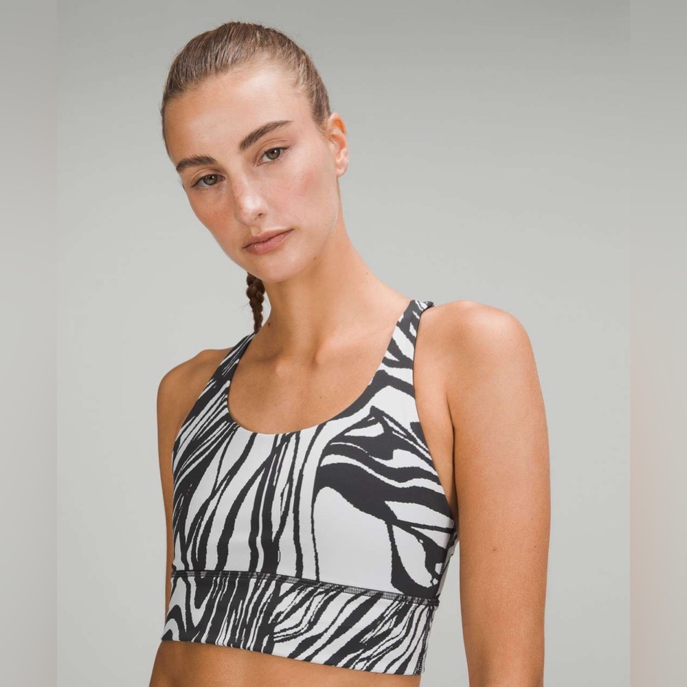 Lululemon Energy Longline Bra *Medium Support, B–D Cups - Jacquard Vapor pattern
